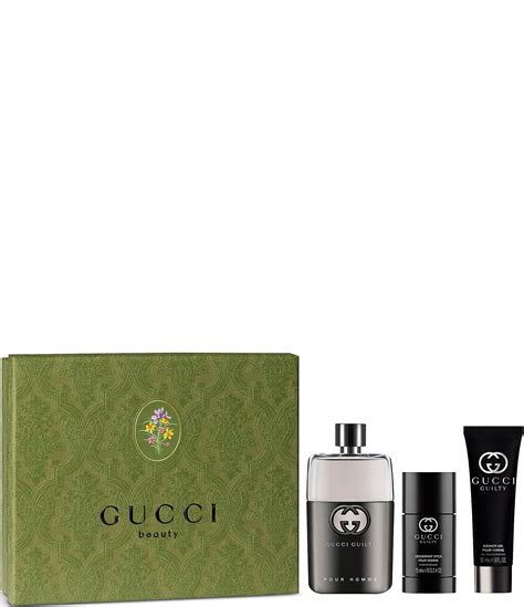 gucci 3-pc. guilty eau de toilette gift set|Gucci Men's 3.